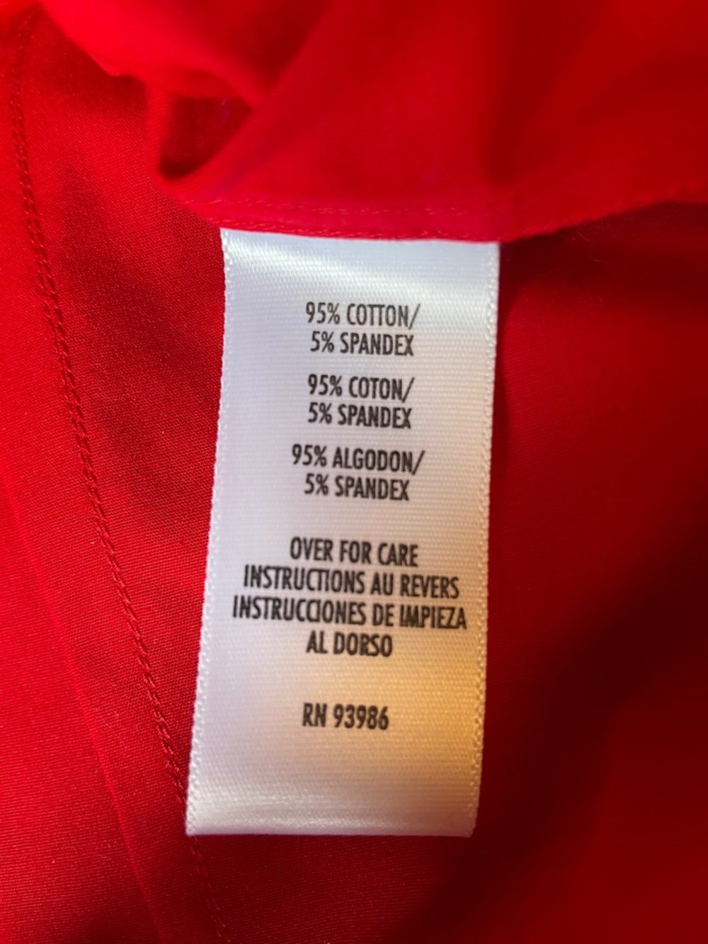 NWT Casual Corner Red Button-Down Shirt White Collar & Cuffs Size Large - Picture 7 of 9